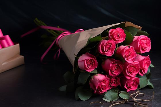 Букет 11 роз Пинк в Игре